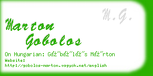 marton gobolos business card